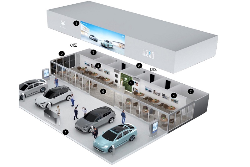 <b>南京汽車(chē)展臺(tái)搭建,極狐汽車(chē)展會(huì)布置-美湖展覽</b>